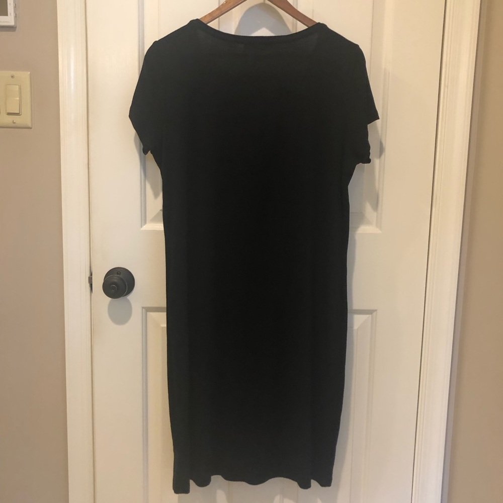 Lauren by Ralph Lauren Black Cotton Dress in T-shirt type material, XL - Picture 2 of 7